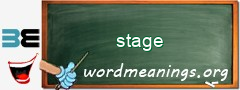 WordMeaning blackboard for stage